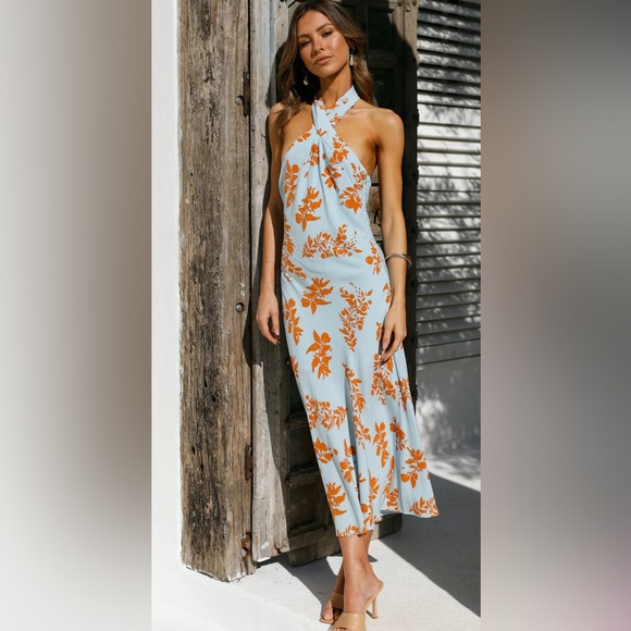 Hello Molly Leave Me Loving You midi dress blue - Picture 3 of 4